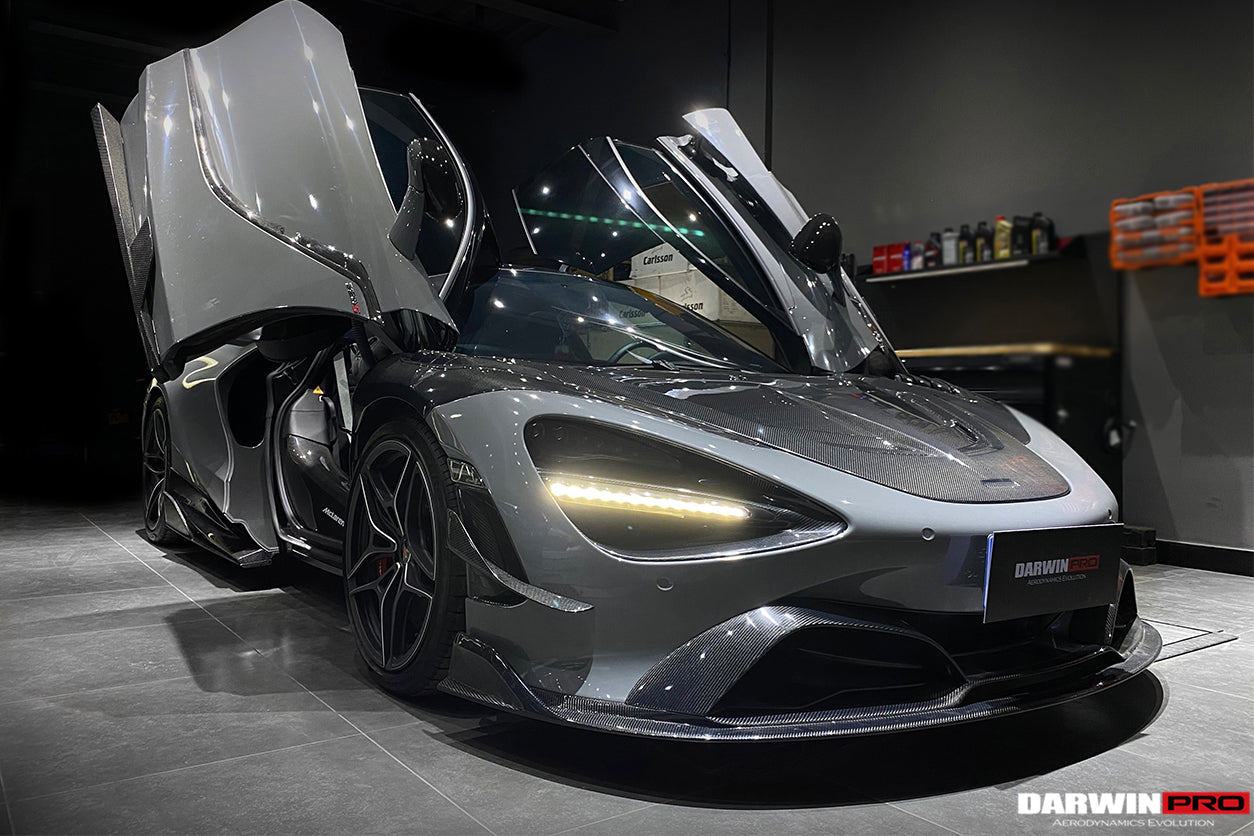 2017 - 2021 McLaren 720s Se²NWB Style Carbon Fiber Front Bumper Canards
