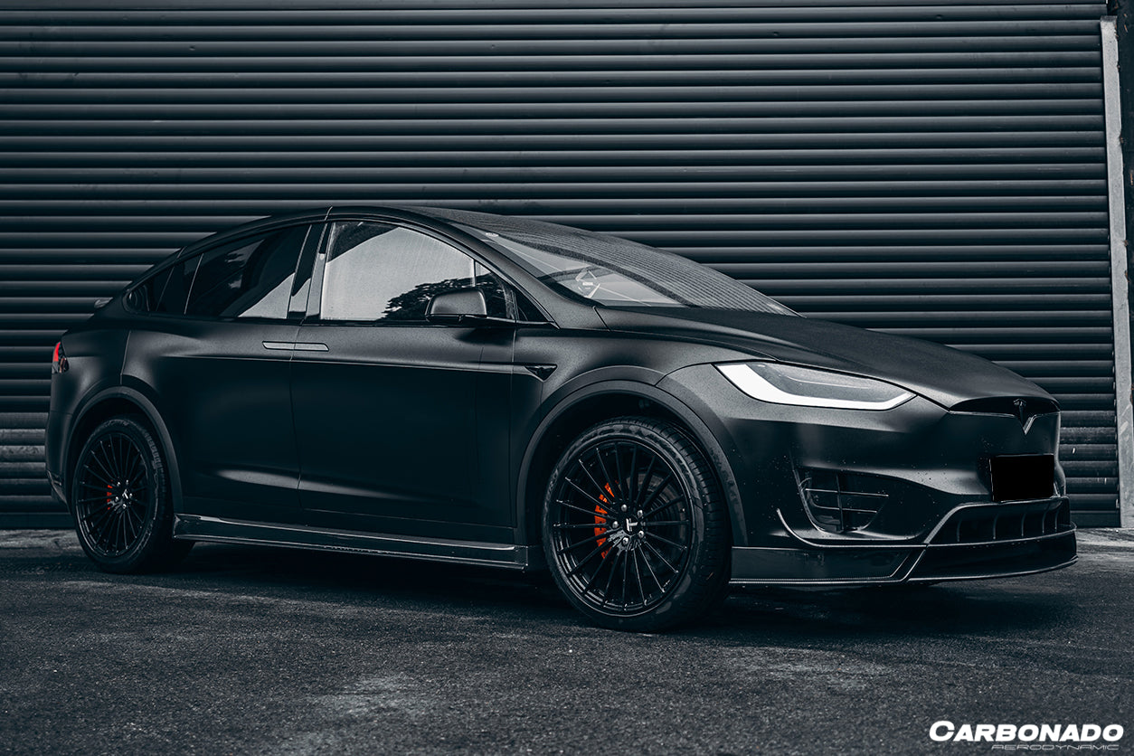 2016 - 2021 Tesla Model X SUV RZS Style Carbon Fiber Front Lip