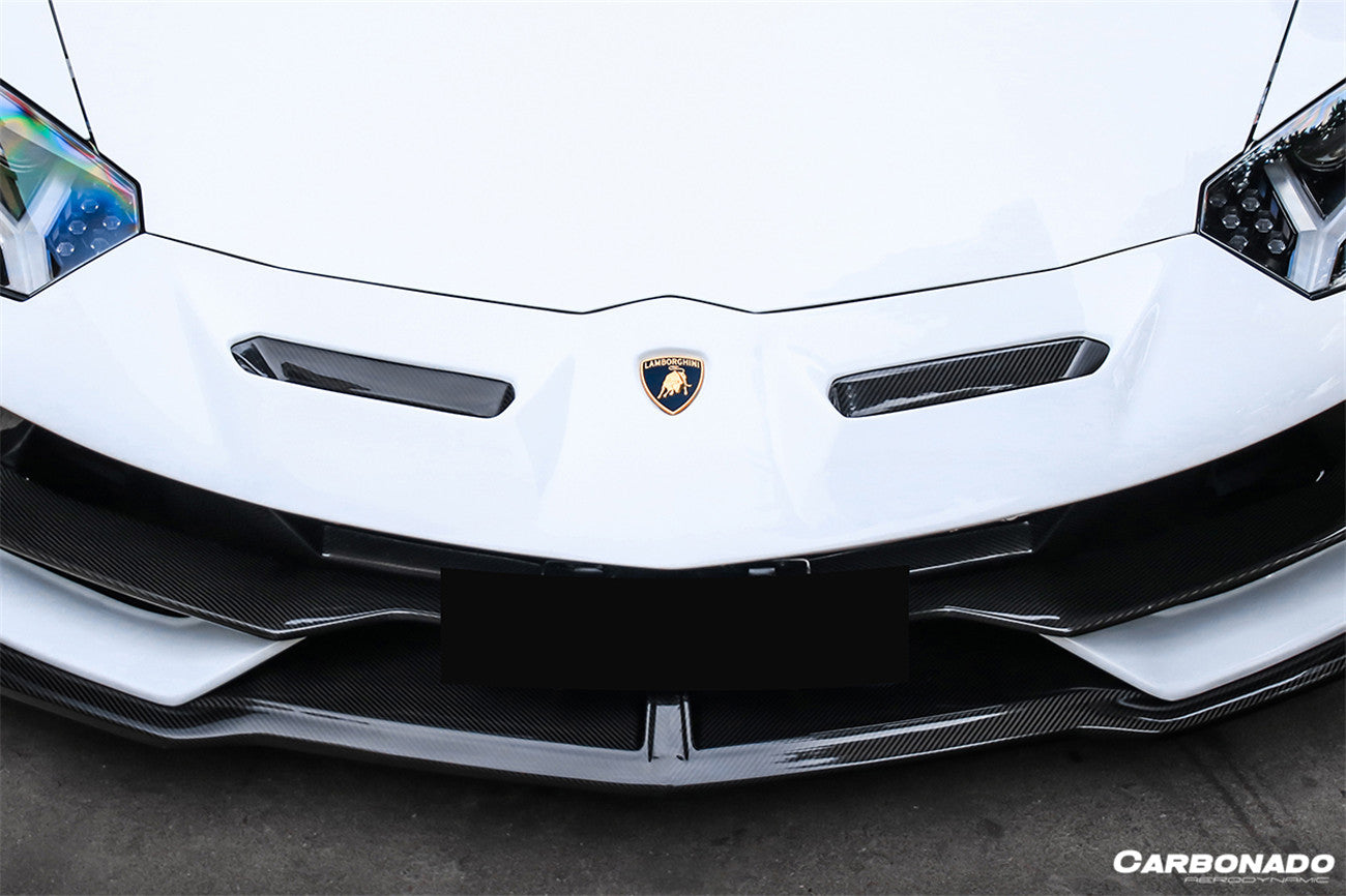 2011 - 2021 Lamborghini Aventador LP700 LP740 LP750 SVJ Coupe & Roadster SVJ Style Part Dry Carbon Fiber Front Bumper