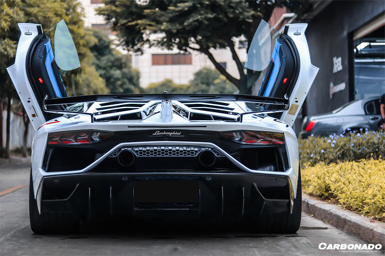 2011 - 2021 Lamborghini Aventador LP700 LP740 LP750 SVJ Coupe & Roadster SVJ Style Part DRY Carbon Fiber Engine Hood And Wing