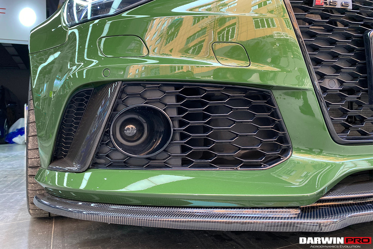 2013 - 2018 Audi RS6 Avant Carbon Fiber Front Bumper Caps