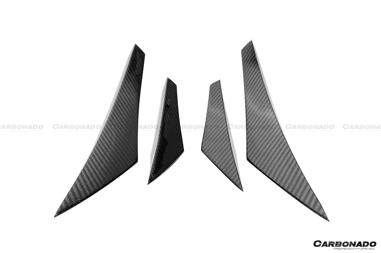 2020 - 2023 McLaren GT WP Style Dry Carbon Fiber Front Bumper Canards
