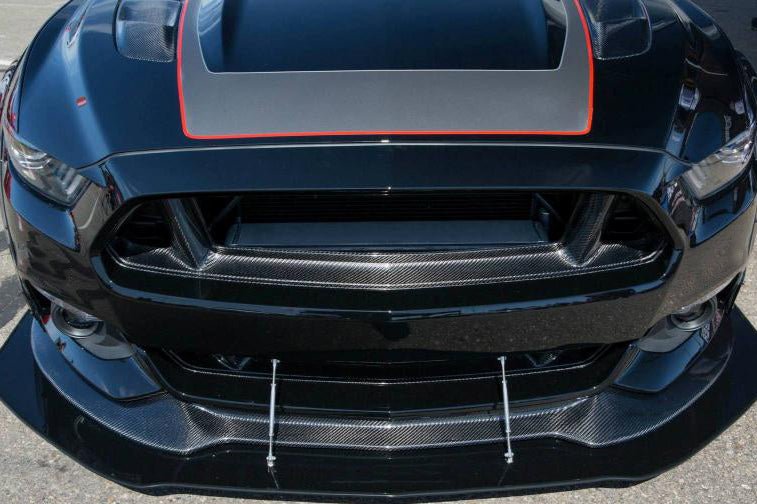 2015 - 2017 Ford Mustang TRU Style Carbon Fiber Front Bumper Down-Grille