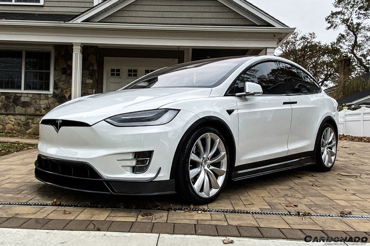 2016 - 2021 Tesla Model X SUV RZS Style Carbon Fiber Side Skirts