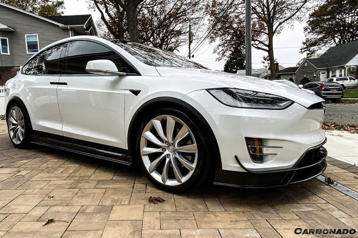2016 - 2021 Tesla Model X SUV RZS Style Carbon Fiber Side Skirts