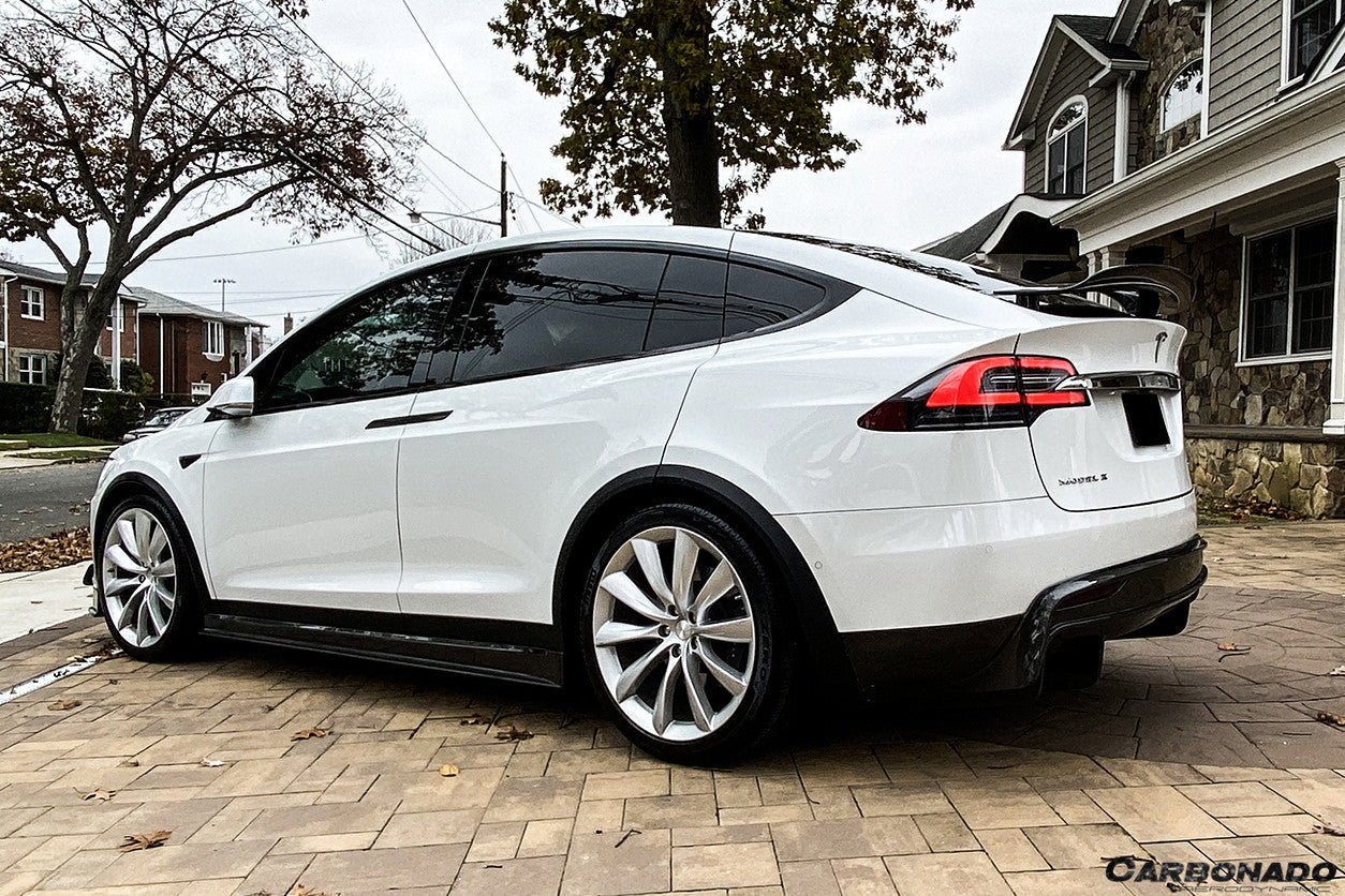 2016 - 2021 Tesla Model X SUV RZS Style Carbon Fiber Side Skirts