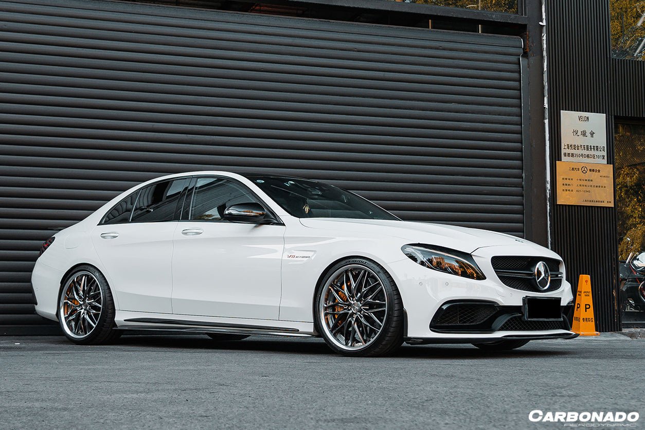 2015 - 2021 Mercedes Benz C-Class W205 Sedan PS Style Side Skirts