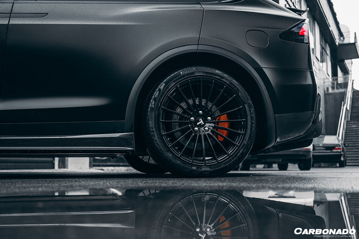 2019 - 2021 Tesla Model X SUV RZS Style Carbon Fiber Full Kit
