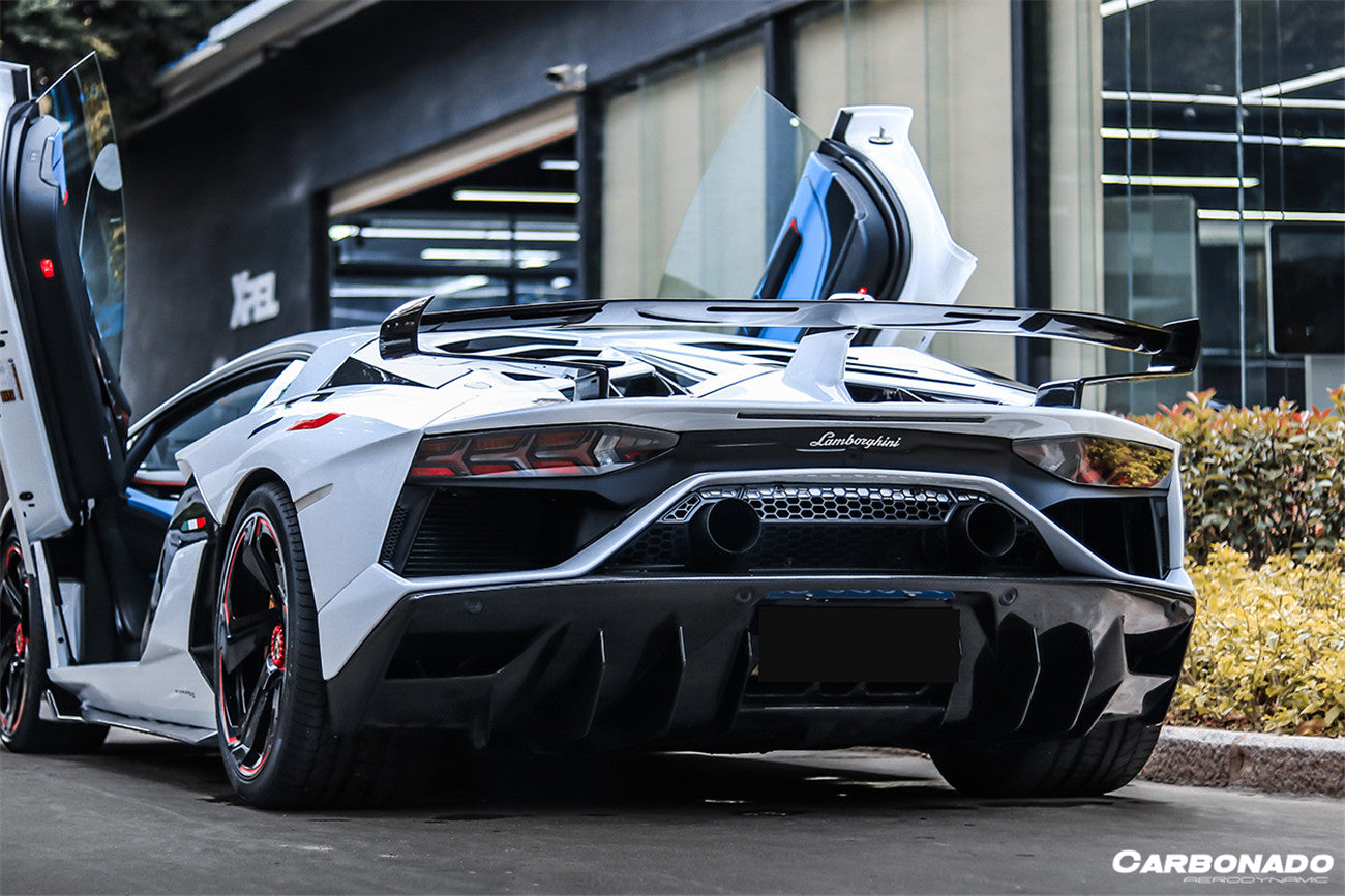 2011 - 2021 Lamborghini Aventador LP700 LP740 LP750 SVJ Coupe & Roadster SVJ Style Part DRY Carbon Fiber Engine Hood And Wing