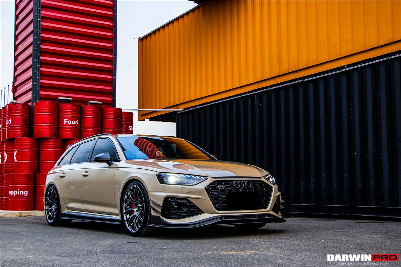 2020 - 2024 Audi RS4 B9.5 BKSS Style Carbon Fiber Front Bumper Canards