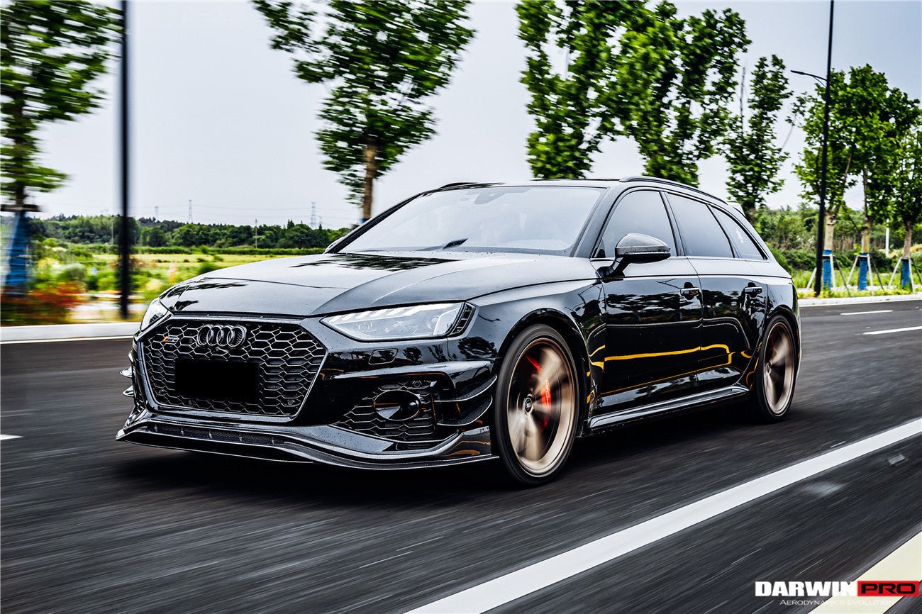 2020 - 2024 Audi RS4 B9.5 BKSS Style Carbon Fiber Front Bumper Canards