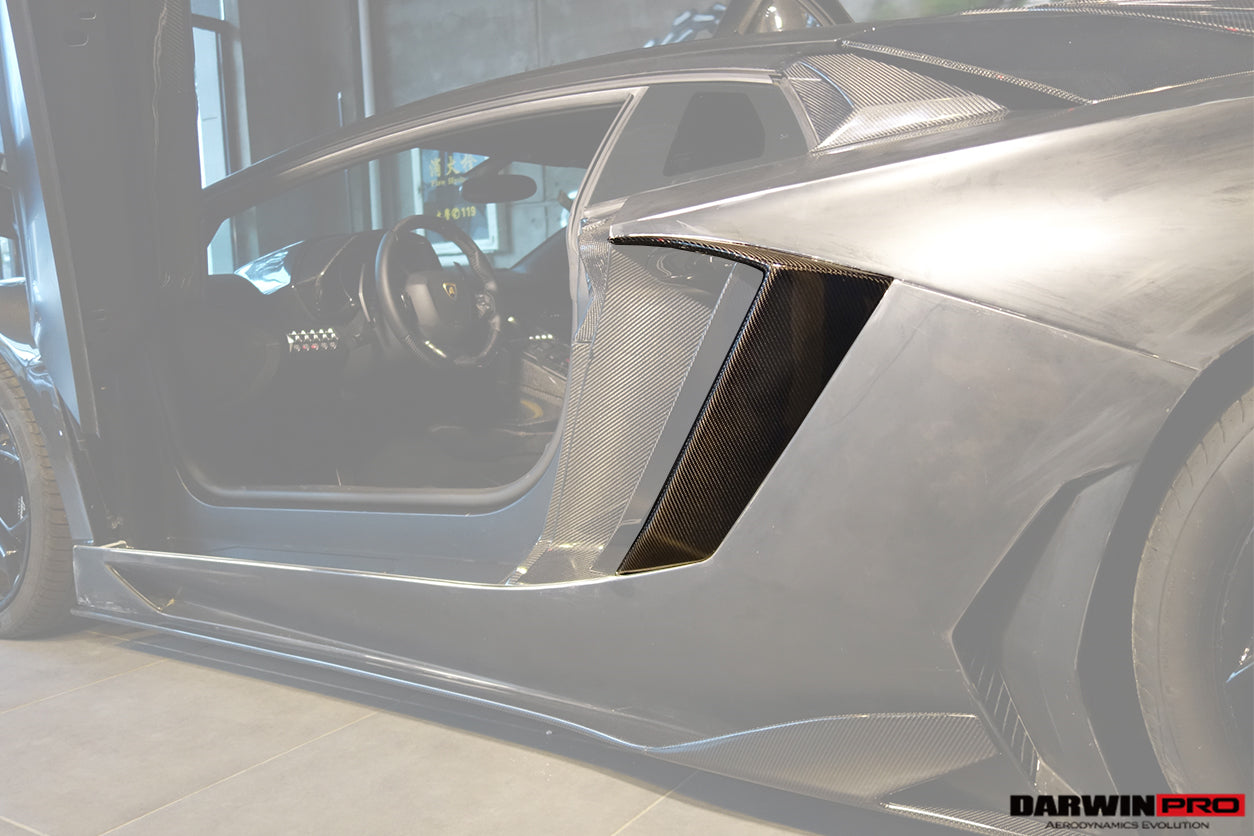 2011 - 2016 Lamborghini Aventador LP700 Coupe BKSS Style Carbon Fiber Quarter Panel Fender Vent Outside