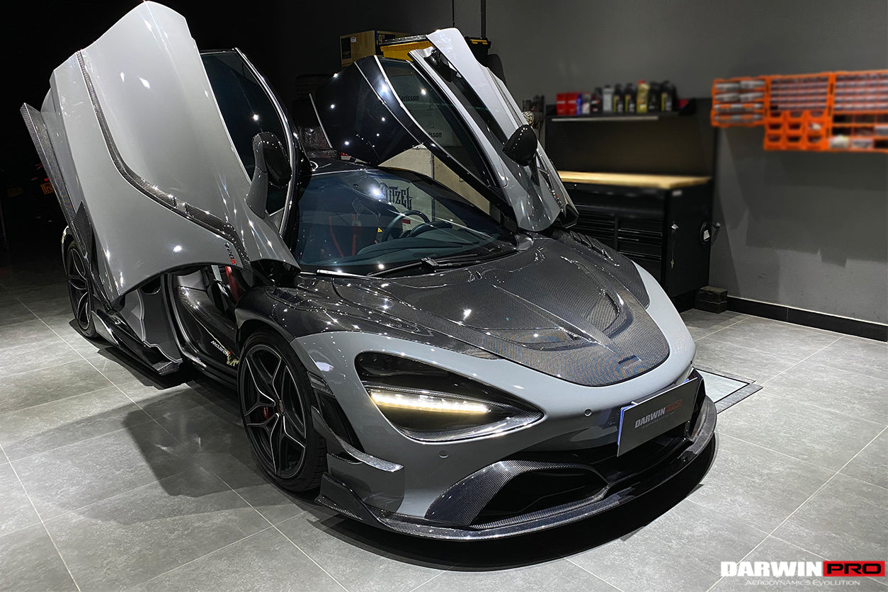 2017 - 2021 McLaren 720s Se²NWB Style Carbon Fiber Front Bumper Canards