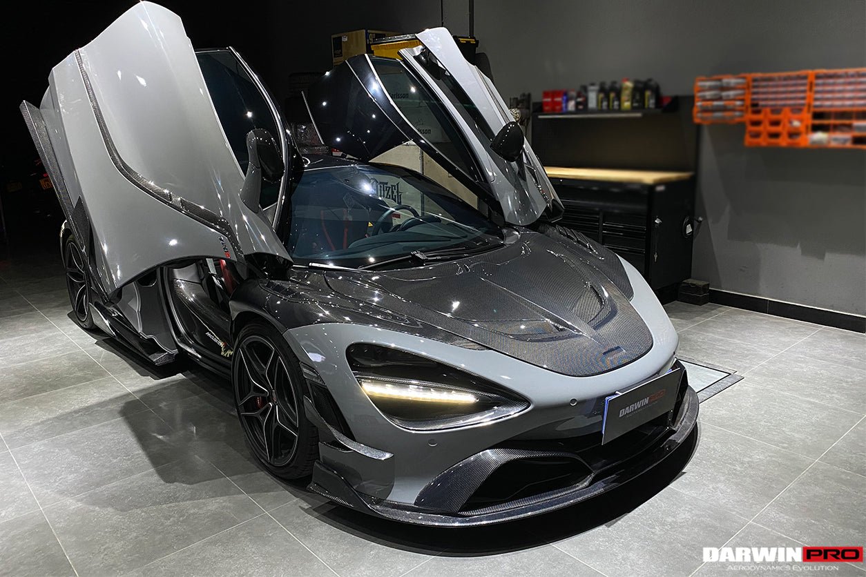 2017 - 2021 McLaren 720S Se²NWB Style Carbon Fiber Front Bumper Canards