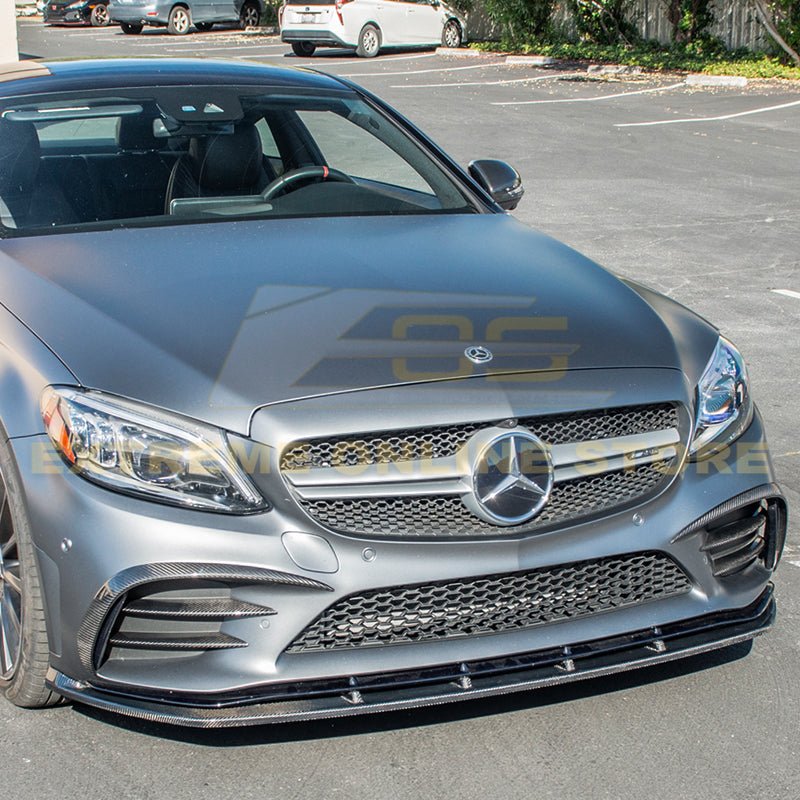 Mercedes-Benz C-Class W205 C205 AMG Style Carbon Fiber Front Splitter Lip 2019-Up