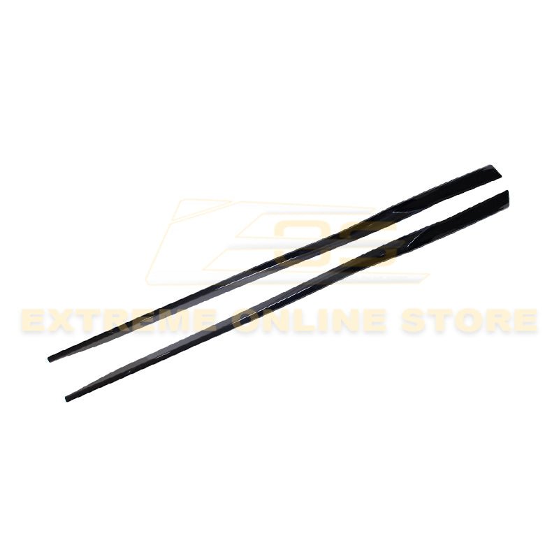 Chevrolet Camaro 6th Gen 1LE Facelift Side Skirts Gloss Black Unpainted 2019-2024