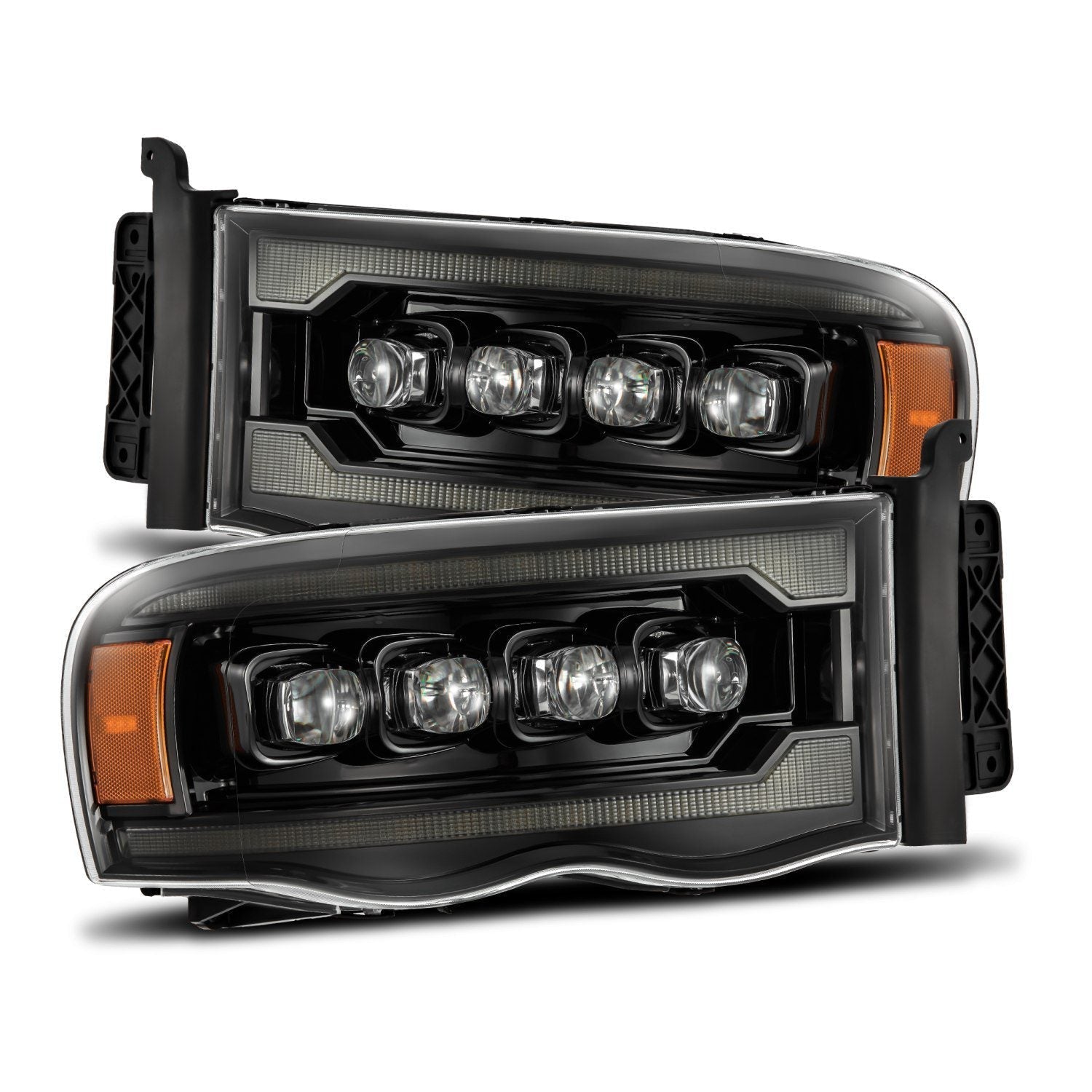 02-05 Dodge Ram NOVA-Series LED Projector Headlights Alpha-Black | AlphaRex