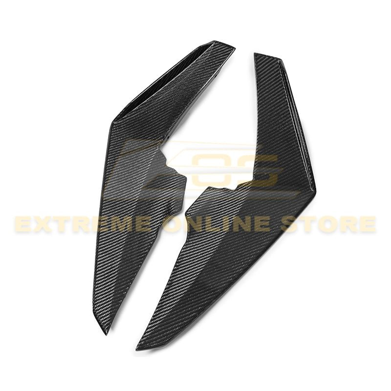 Chevrolet Camaro 6th Gen SS Style Black Carbon Front Bumper Side Canards 2016-2018