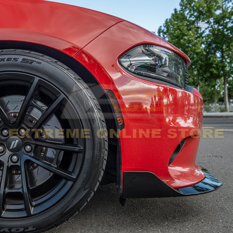 Dodge Charger SRT Style Gloss Black Front Splitter Lip 2015-2024