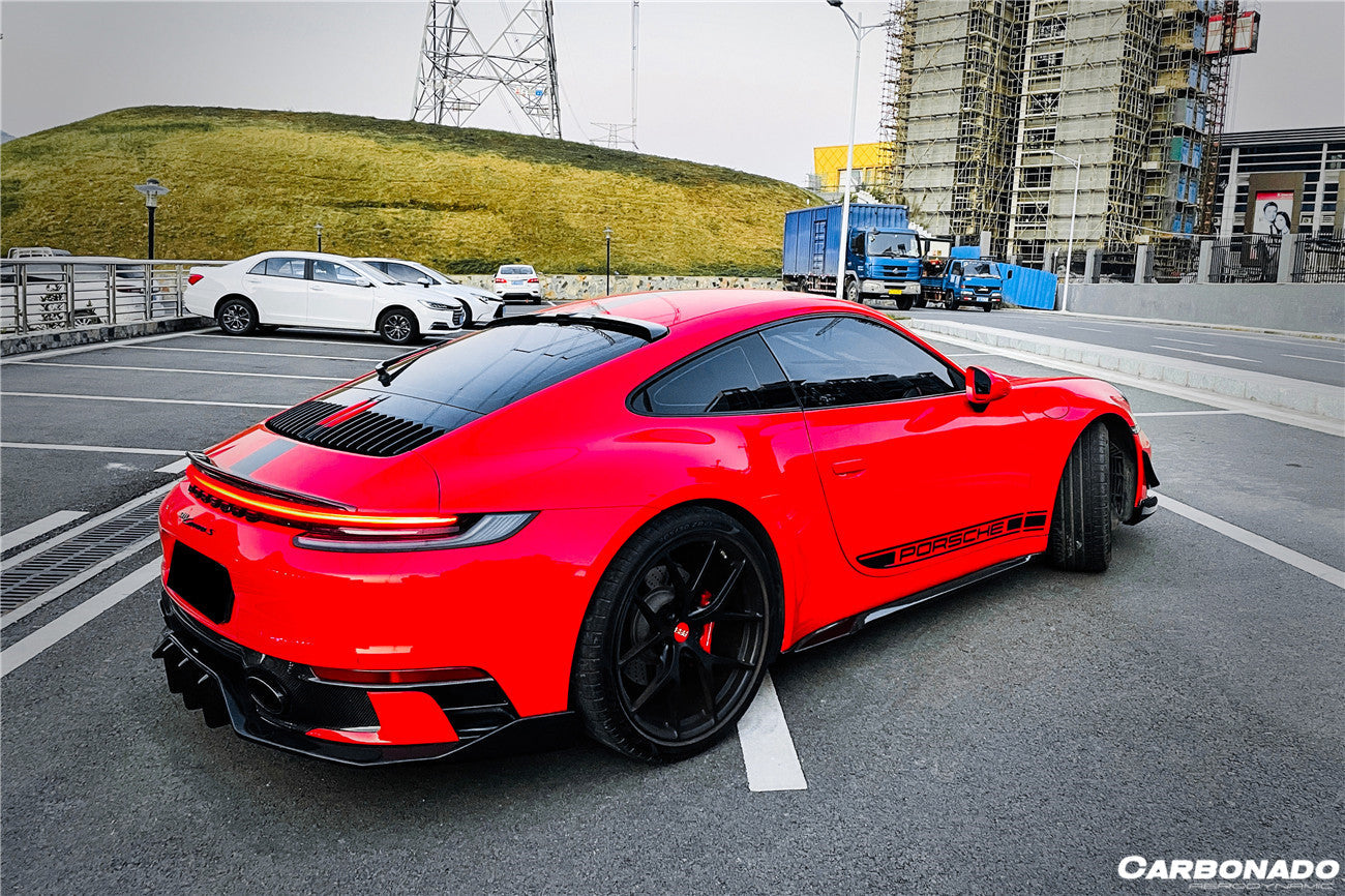 2019 - 2023 Porsche 911 992 Carrera/S/4/4S/Targa/Cabriolet WP Style Dry Carbon Fiber Side Skirts
