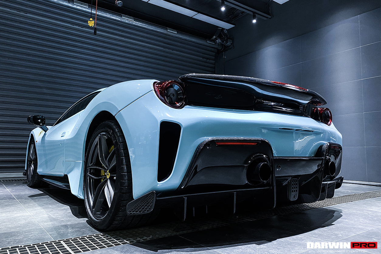 2015 - 2020 Ferrari 488 GTB Pista Style Rear Bumper & Wing