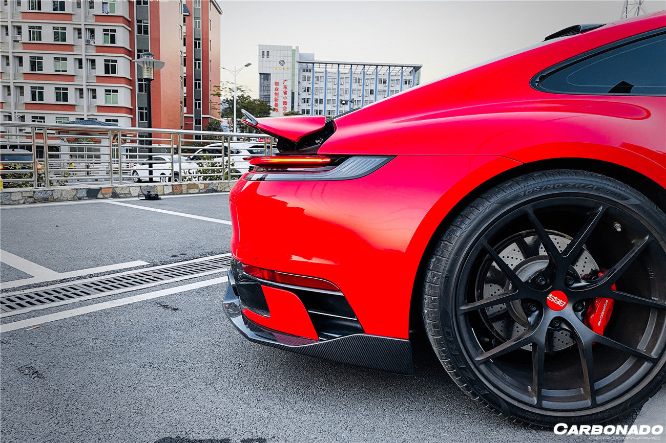 2019 - 2023 Porsche 911 992 Carrera & Targa Sport Design Bumper WP Style Dry Carbon Fiber Rear Lip