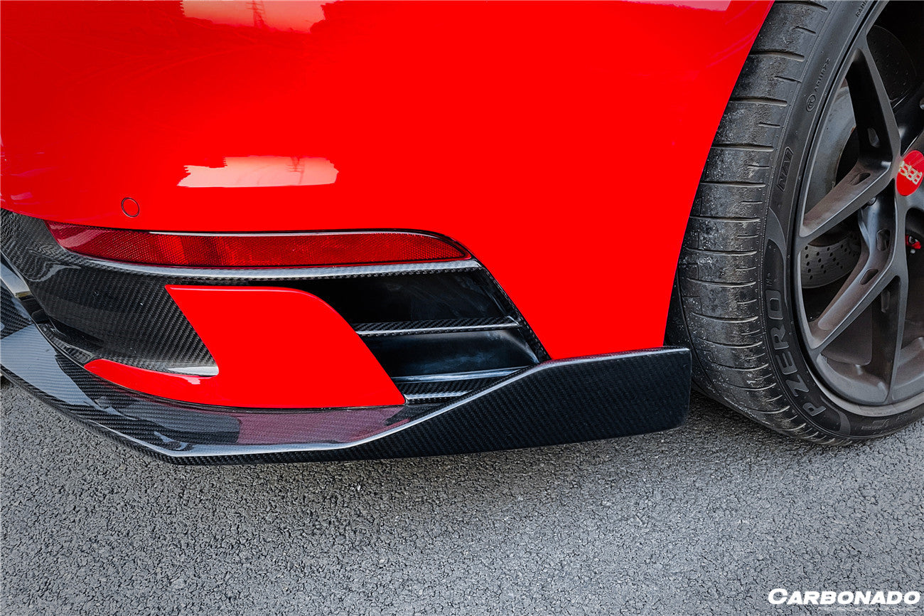 2019 - 2023 Porsche 911 992 Carrera & Targa Sport Design Bumper WP Style Dry Carbon Fiber Rear Lip