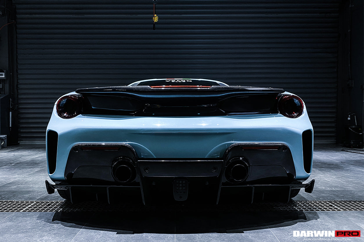 2015 - 2020 Ferrari 488 GTB Pista Style Rear Bumper & Wing