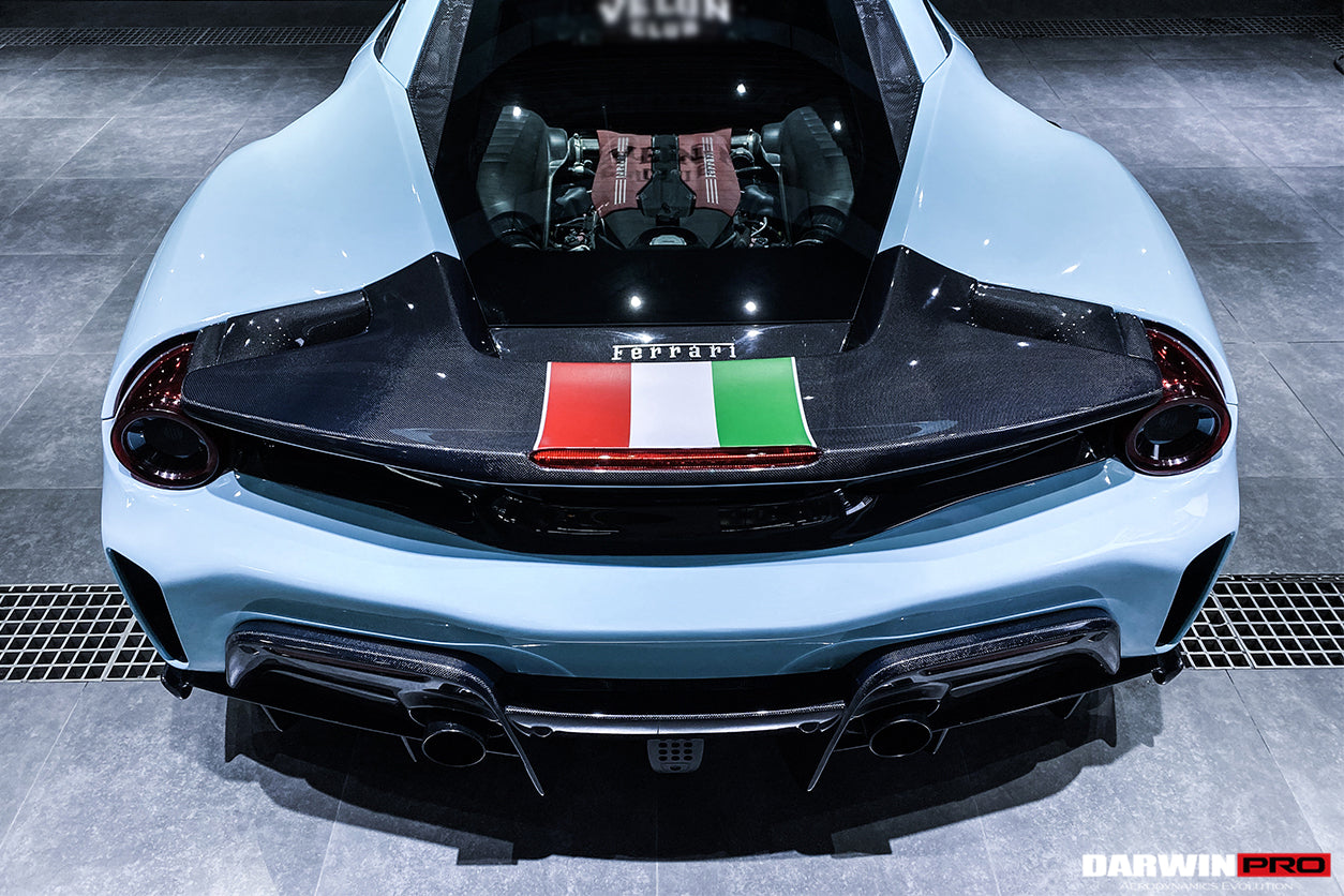 2015 - 2020 Ferrari 488 GTB Pista Style Rear Bumper & Wing