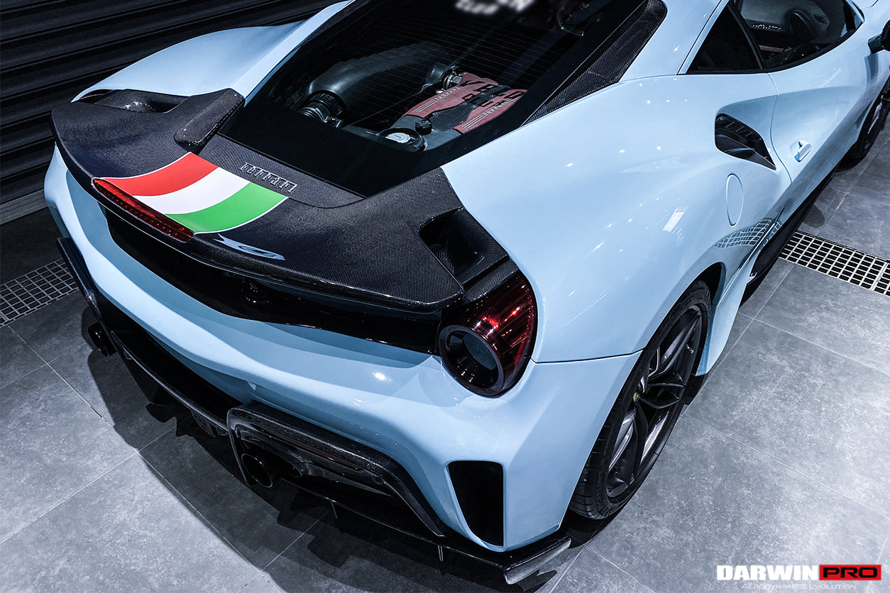 2015 - 2020 Ferrari 488 GTB Pista Style Rear Bumper & Wing