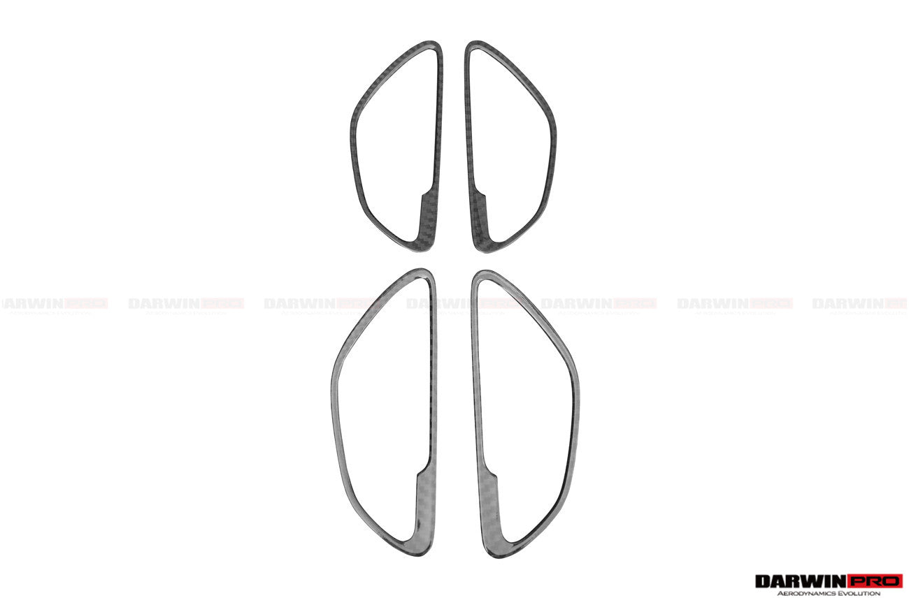 2015 - 2021 Mercedes Benz W205 C Class GLC X253 Carbon Fiber Interior Door Handle Cover Trim