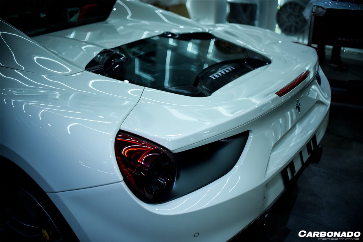 2015 - 2020 Ferrari 488 Spyder Dry Carbon Fiber Engine Hood With Glass