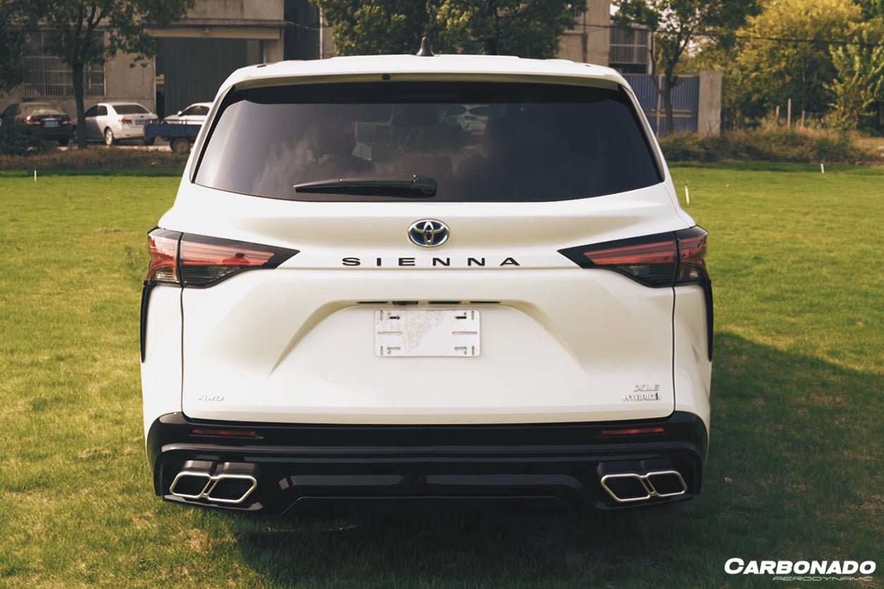 2021 - 2025 Toyota Sienna Thunder Style PP Rear Diffuser with Tips