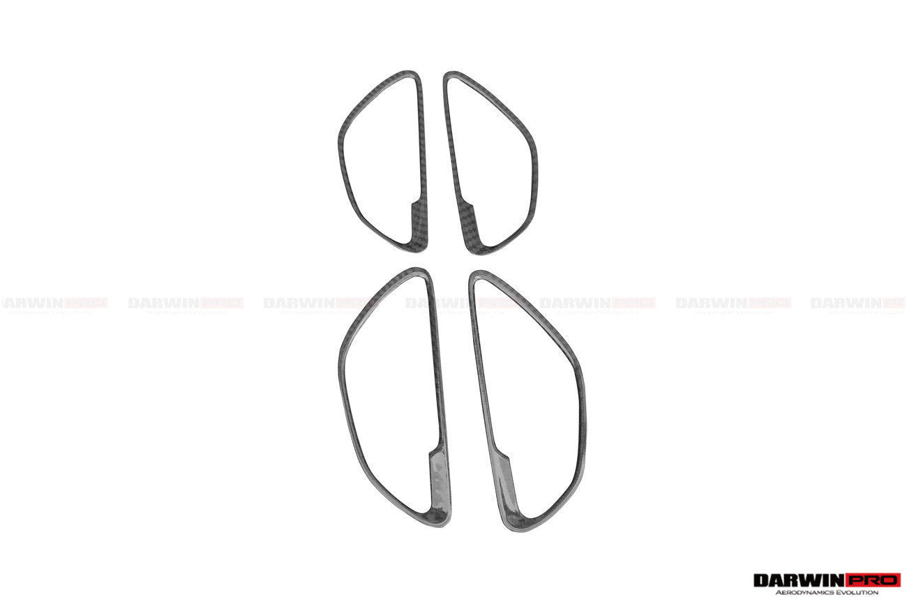 2015 - 2021 Mercedes Benz W205 C Class GLC X253 Carbon Fiber Interior Door Handle Cover Trim
