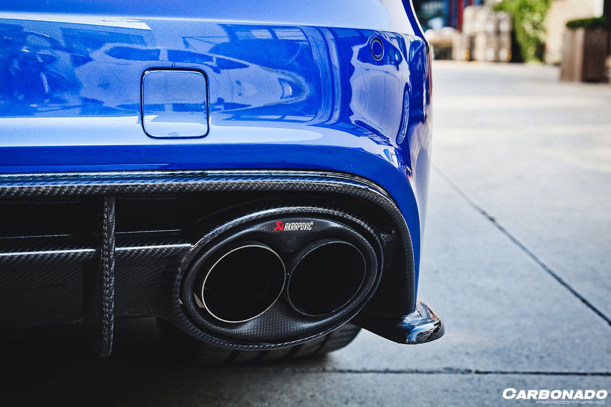 2013 - 2018 Audi RS6 Avant MN Style Carbon Fiber Rear Cap Splliter