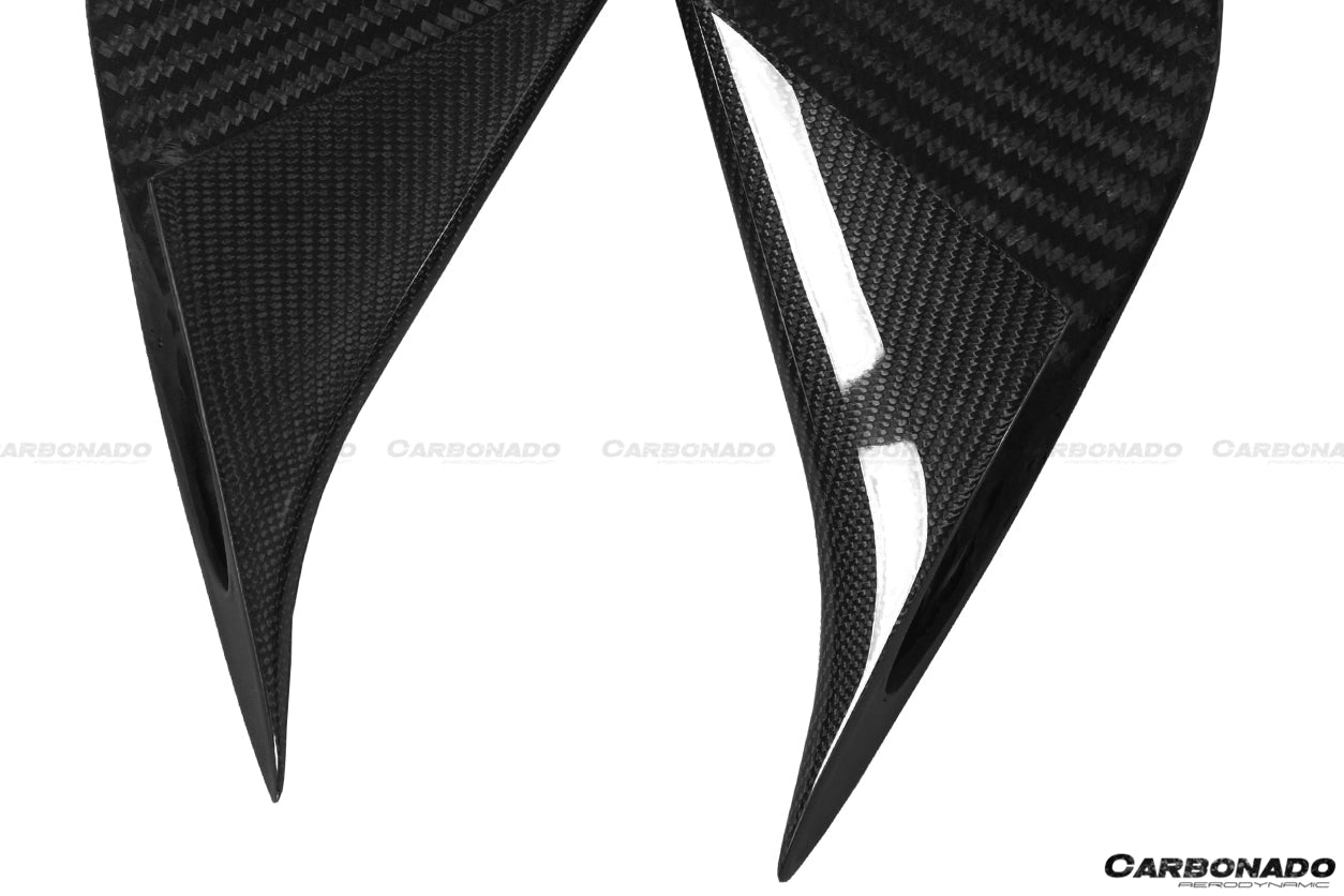 2015-2020 Ferrari 488 MSY Style Carbon Fiber Side Air Intake Fins