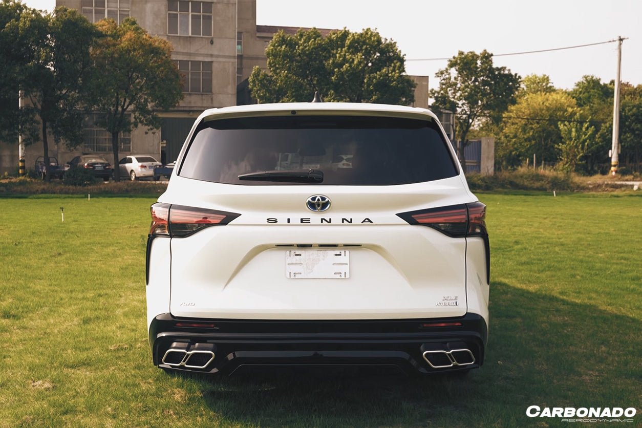 2021 - 2025 Toyota Sienna Thunder Style PP Rear Diffuser with Tips