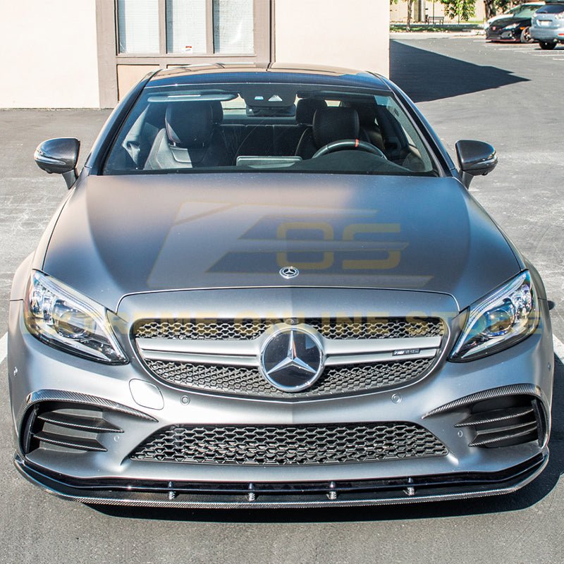 Mercedes-Benz C-Class W205 C205 AMG Style Carbon Fiber Front Splitter Lip 2019-Up