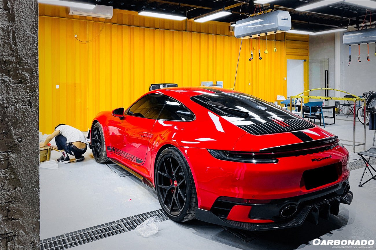 2019 - 2023 Porsche 911 992 Carrera/S/4/4S/Targa/Cabriolet WP Style Dry Carbon Fiber Side Skirts
