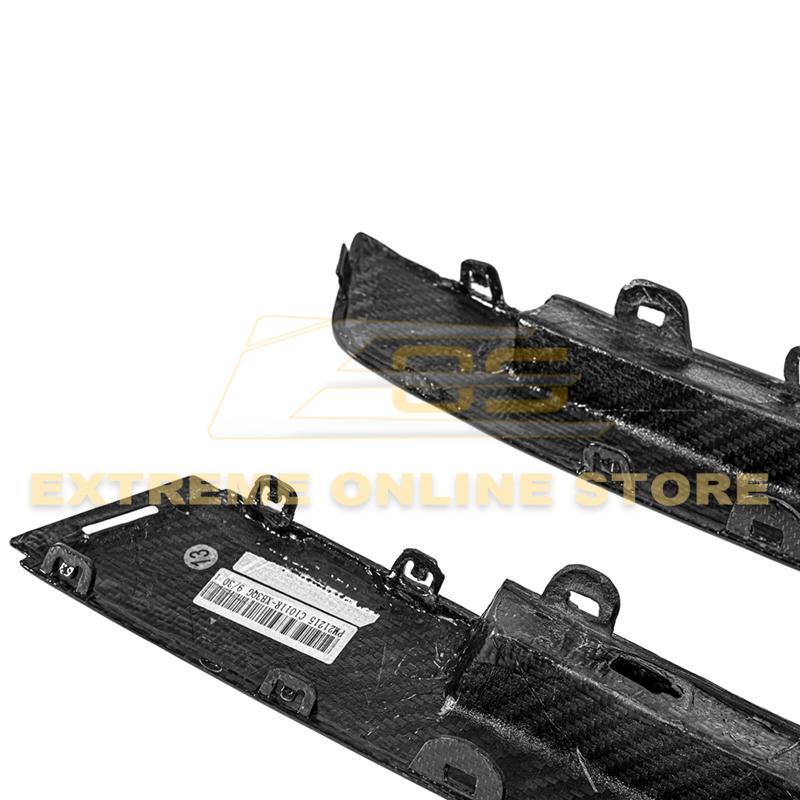 2009-15 Cadillac CTS-V Coupe Carbon Fiber Rear Bumper Insert Covers - Extreme Online Store