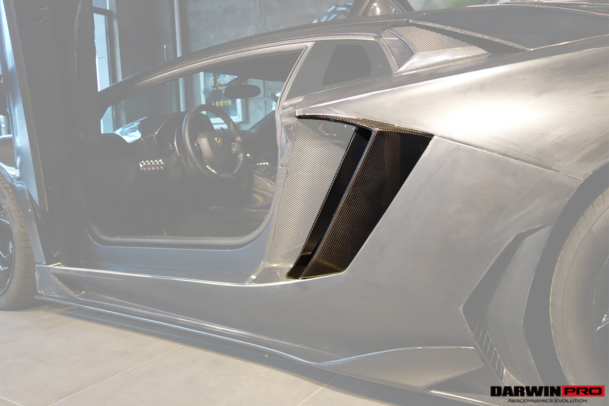 2011 - 2016 Lamborghini Aventador LP700 Coupe BKSS Style Carbon Fiber Quarter Panel Fender Vents