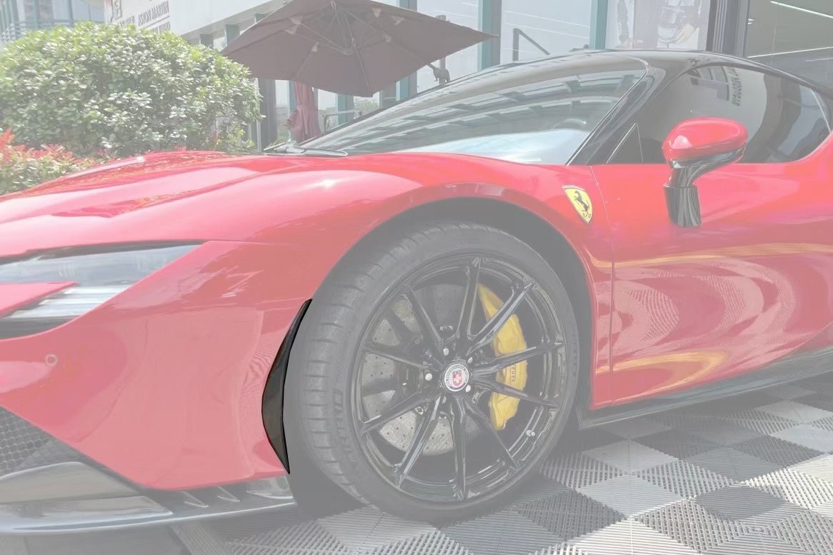 2020 - 2025 Ferrari SF90 Stradale OE Style Autoclave Carbon Fiber Front Bumper Side Air Vents