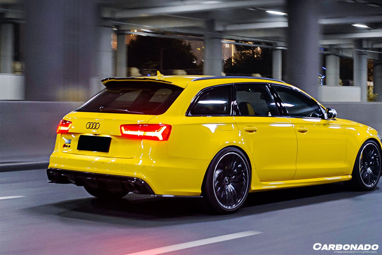 2013 - 2018 Audi RS6 Avant MN Style Carbon Fiber Rear Cap Splliter