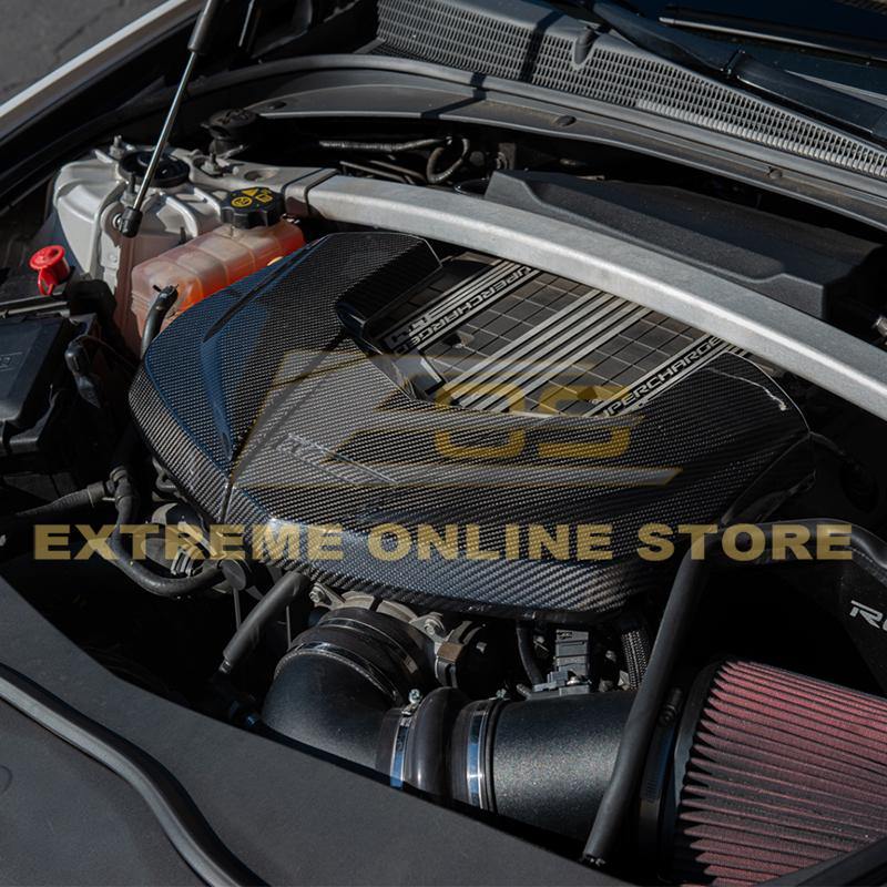 2016-Up Cadillac CTS-V Carbon Fiber Front Engine Cover - Extreme Online Store