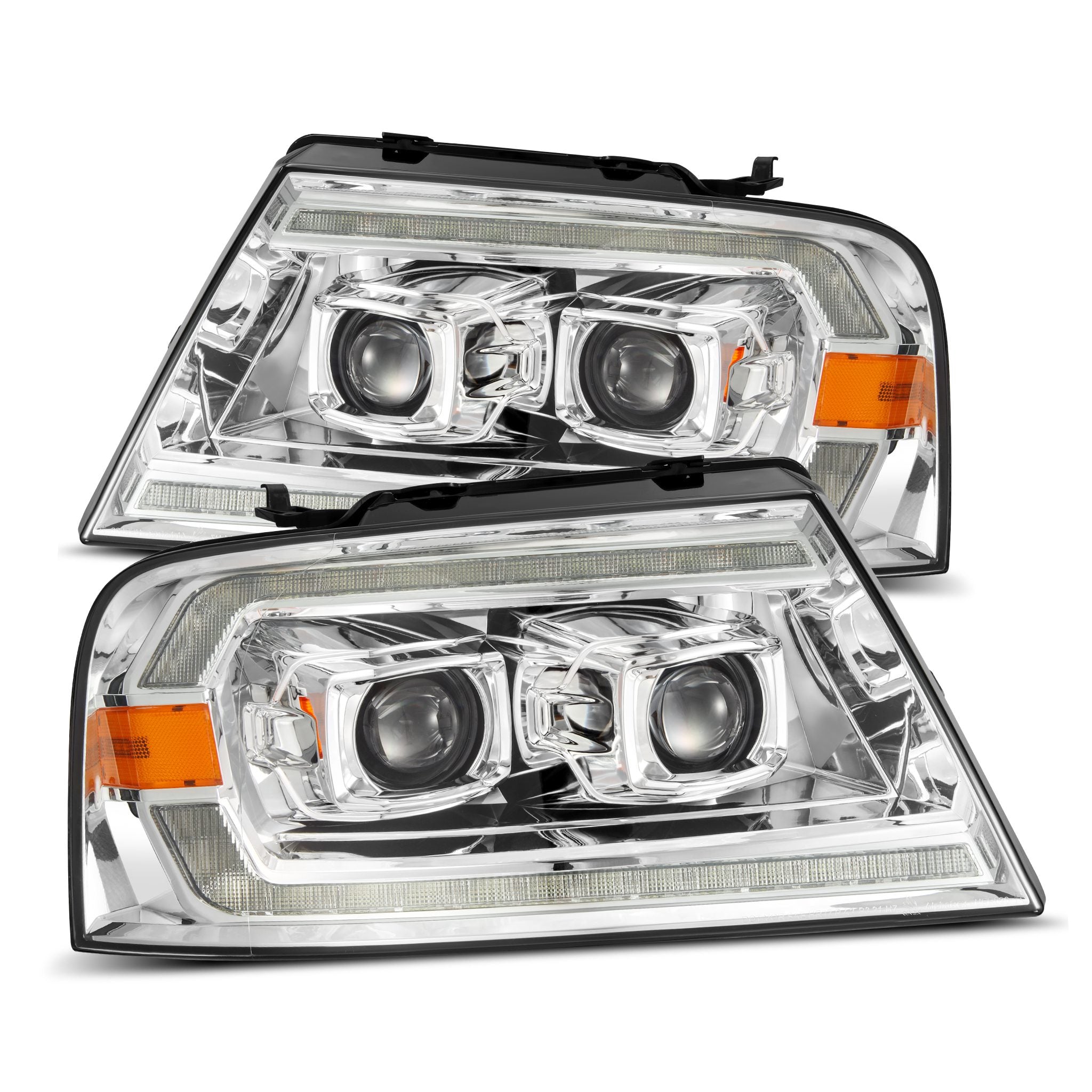 04-08 Ford F150 / 06-08 Lincoln Mark LT LUXX-Series LED Projector Headlights Chrome | AlphaRex