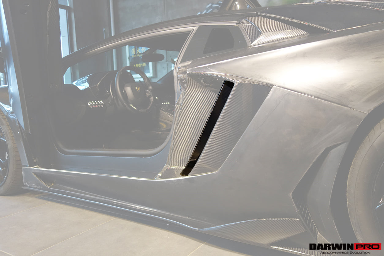 2011 - 2016 Lamborghini Aventador LP700 Coupe BKSS Style Carbon Fiber Quarter Panel Fender Vent Inside