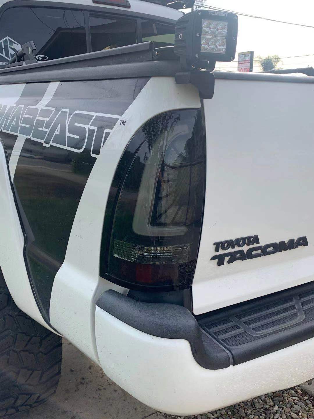 05-15 Toyota Tacoma PRO-Series LED Tail Lights Jet Black | AlphaRex