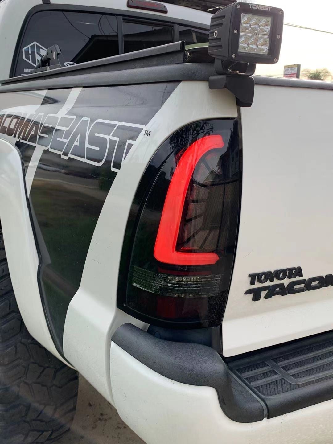 05-15 Toyota Tacoma PRO-Series LED Tail Lights Jet Black | AlphaRex