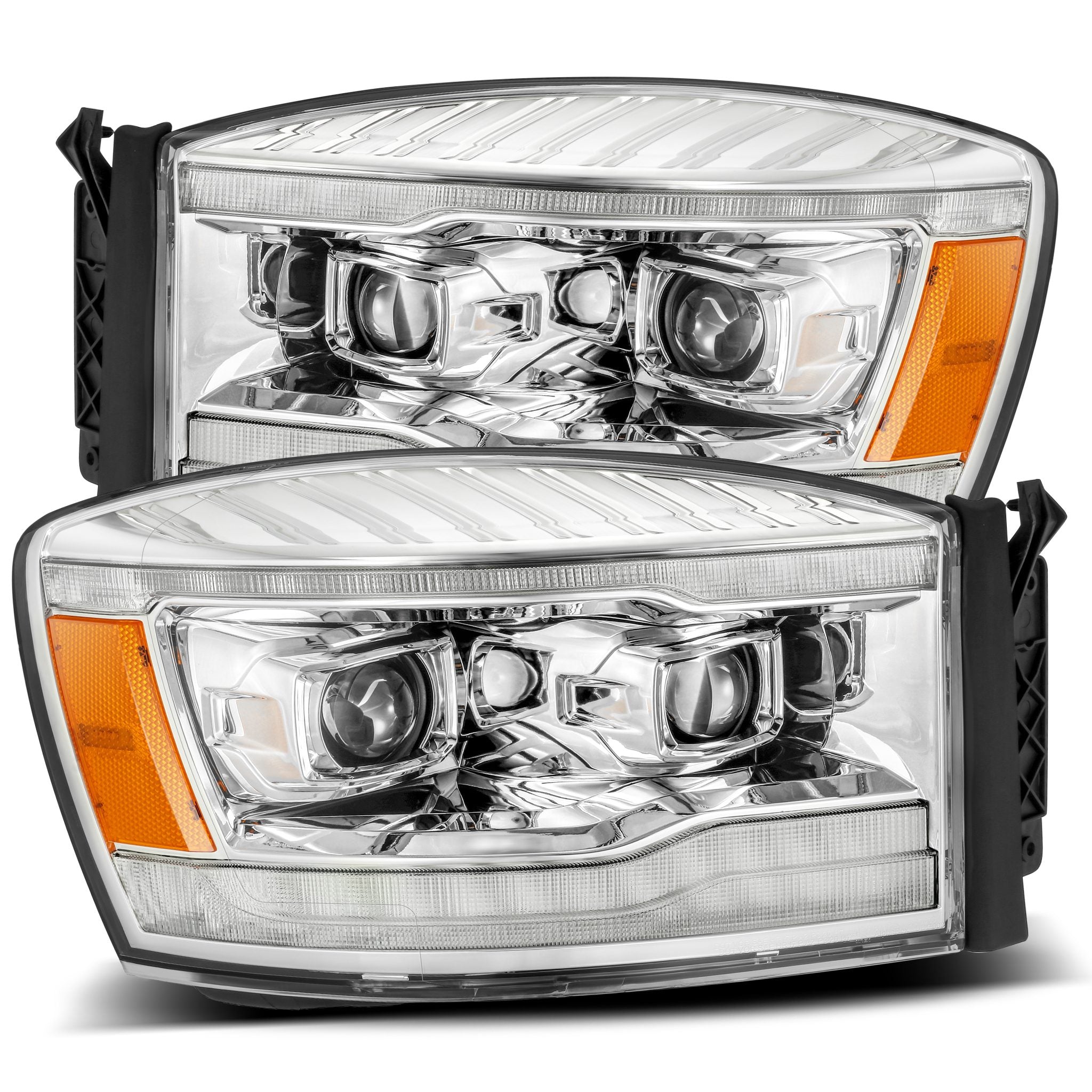 06-08 Dodge Ram LUXX-Series LED Projector Headlights Chrome | AlphaRex
