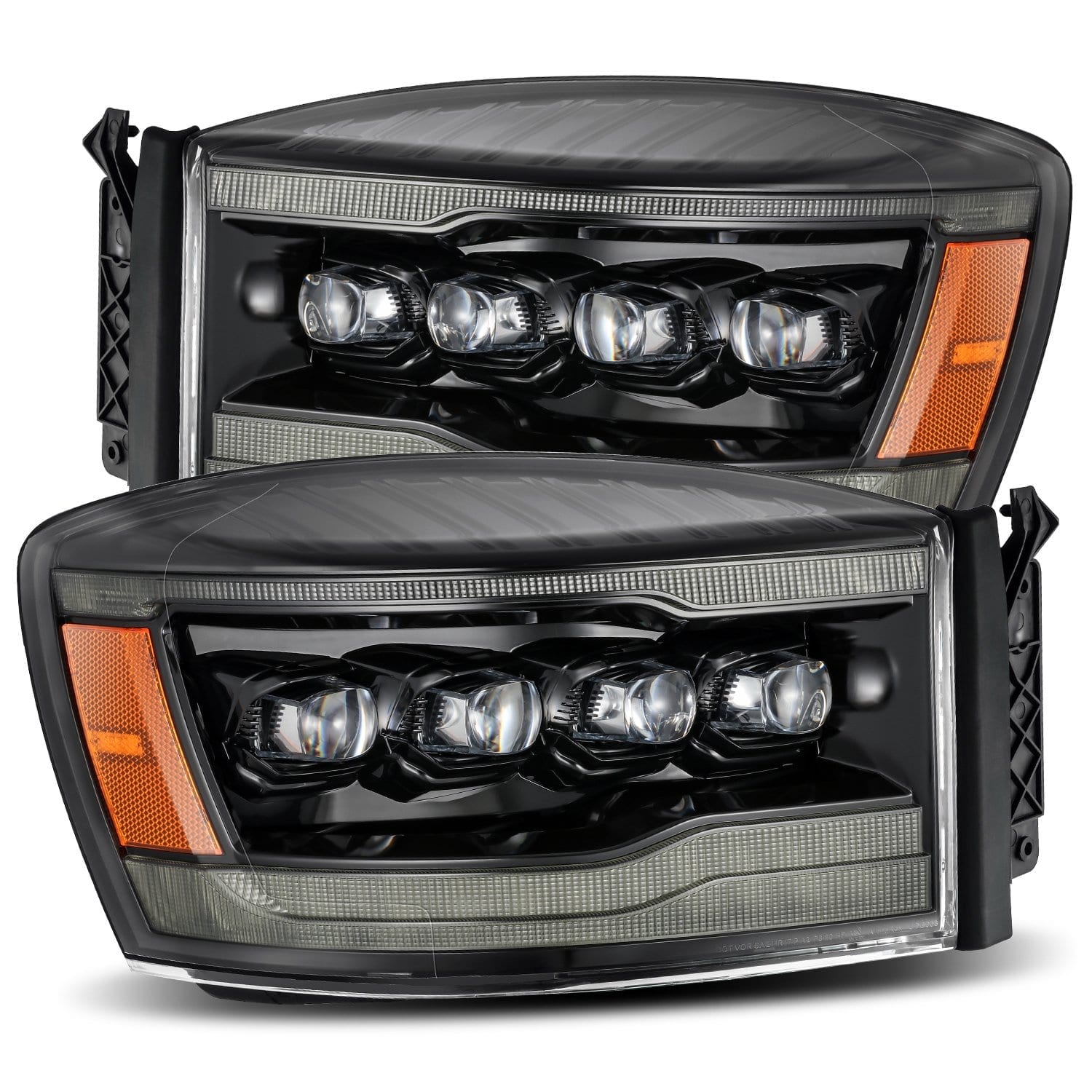 06-08 Dodge Ram NOVA-Series LED Projector Headlights Alpha-Black | AlphaRex